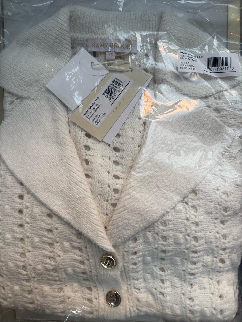 Ramy Brook Nadia Bauble Knit Cardigan Bnwt - Picture 7 of 7
